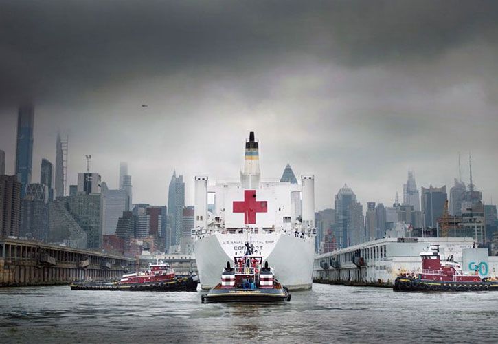 image for Cat-Powered Tugboats Dock USNS Comfort in NYC
